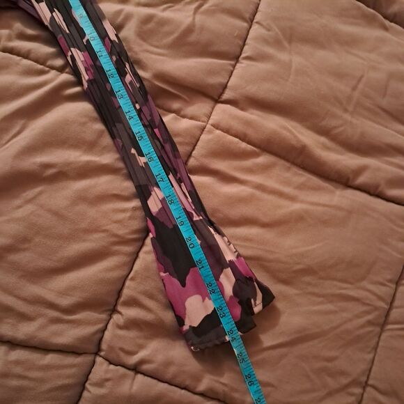 Fred David Blouse Women's XL Purple Floral Wrinkled Stretch Office Career Y2K - Picture 8 of 9